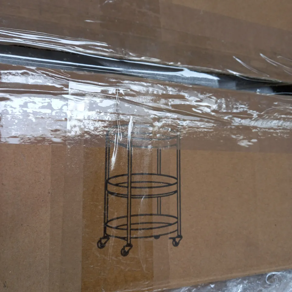 DARCY ROUND DINKS TROLLEY WHITEBRASS