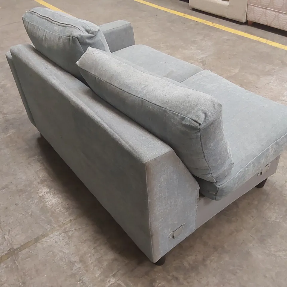 QUALITY DESIGNER BLUE FABRIC CORNER SOFA BED SECTION 