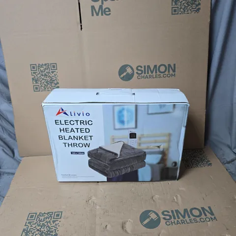 LIVIO ELECTRIC HEATED BLANKET THROW – 160 X 130 CM, BOXED