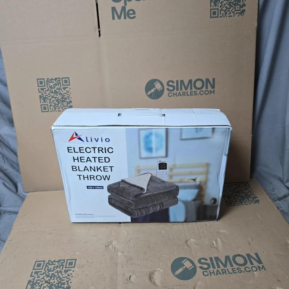 LIVIO ELECTRIC HEATED BLANKET THROW – 160 X 130 CM, BOXED