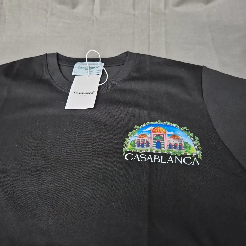 CASABLANCA TENNIS CLUB GRAPHIC TEE - SIZE SMALL