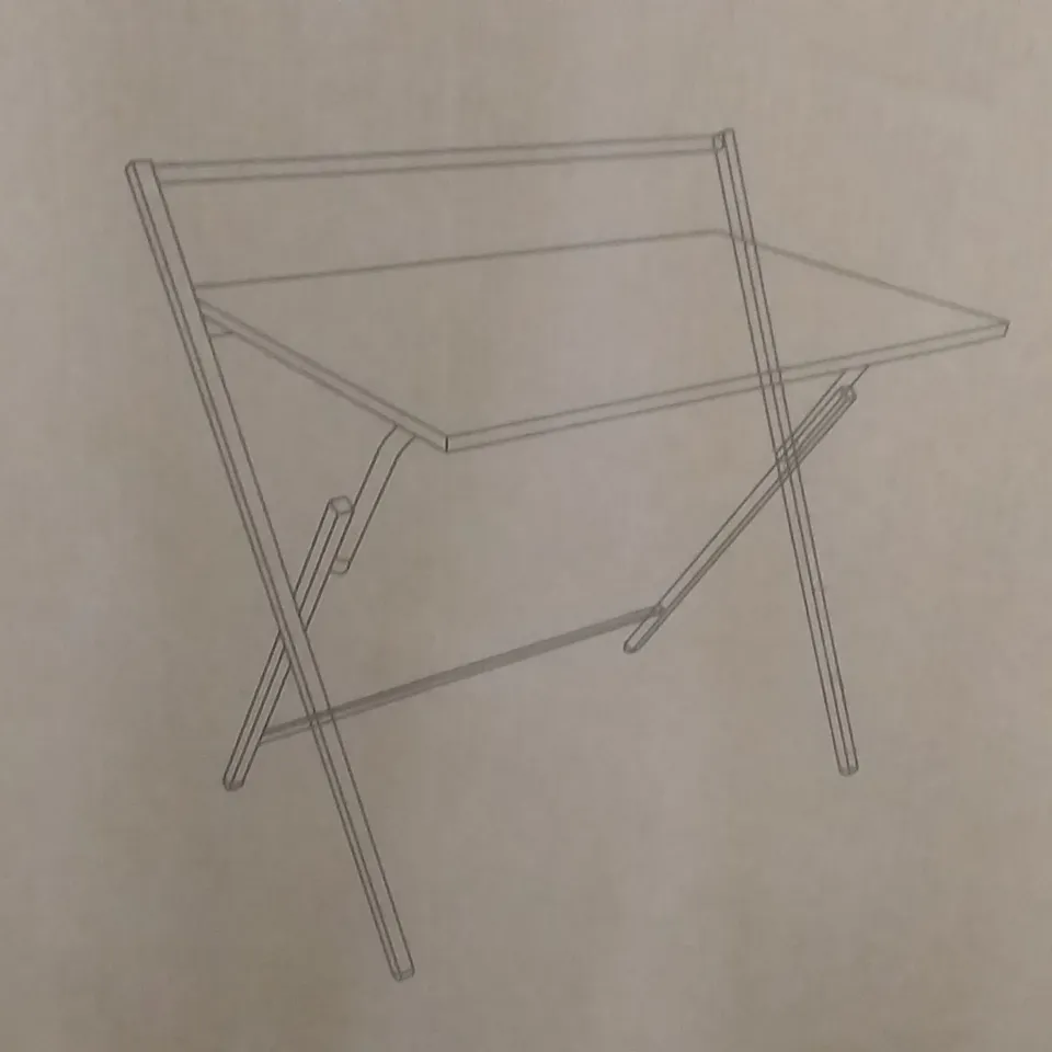 BOXED EVELYN FOLDING DESK - CONCRETE EFFECT - H85 X W83 X D54 CM 