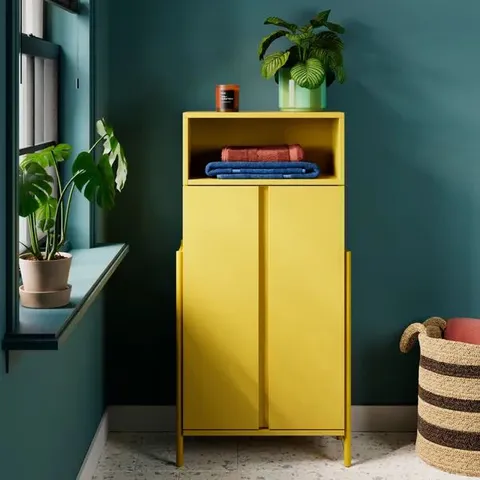 BOXED ELEMENTS GARNER BATHROOM CABINET - YELLOW OCHRE (1 BOX)