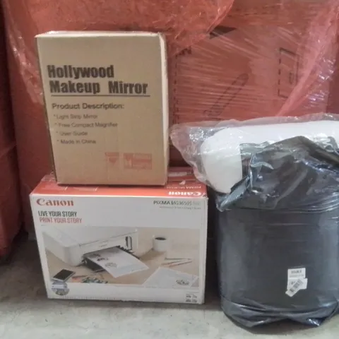 PALLET OF ASSORTED HOUSEHOLD GOODS AND PRODUCTS TO INCLUDE;MAKEUP MIRROR,MATRESS TOPPER,CANON PRINTER 