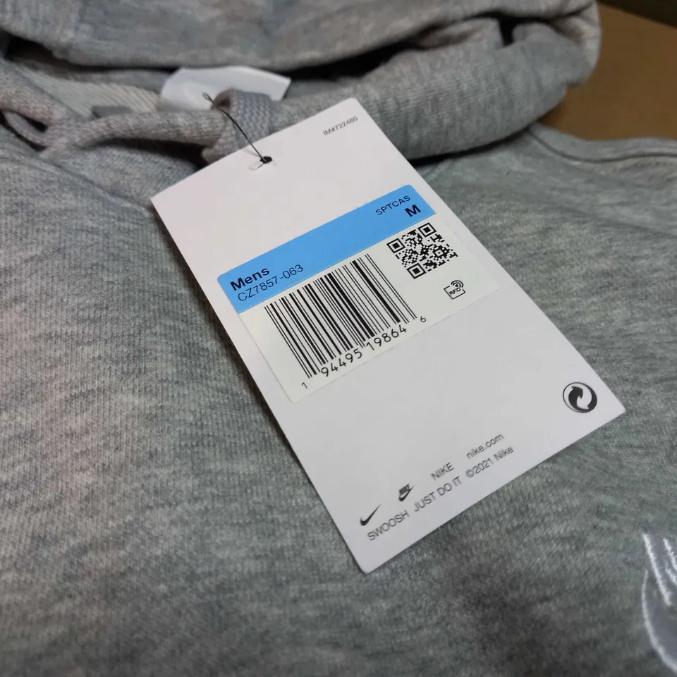 NIKE GREY MARL FRONT POCKET HOODIE - MEDIUM