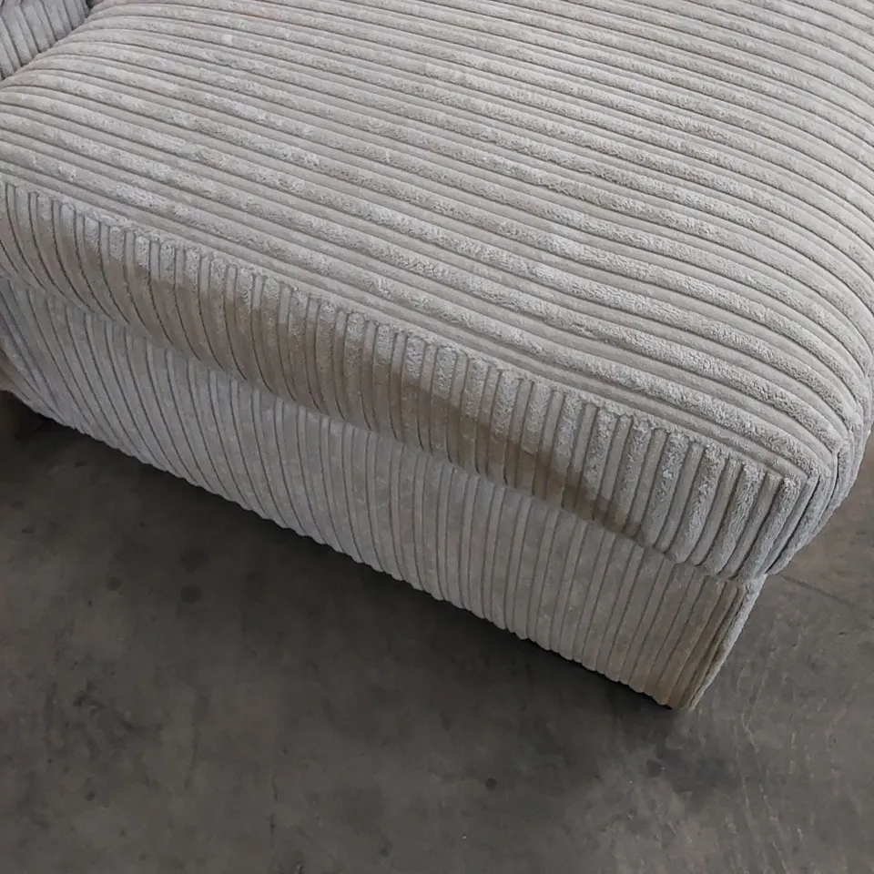 DESIGNER FABRIC UPHOLSTERED CHAISE SOFA 