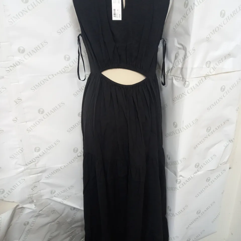 NOBODY'S CHILD ASTRID MIDAXI DRESS IN BLACK SIZE 10