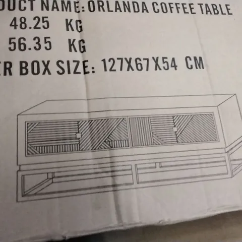 BOXED DERRY'S ORLANDA COFFEE TABLE - BLACK (1 BOX)