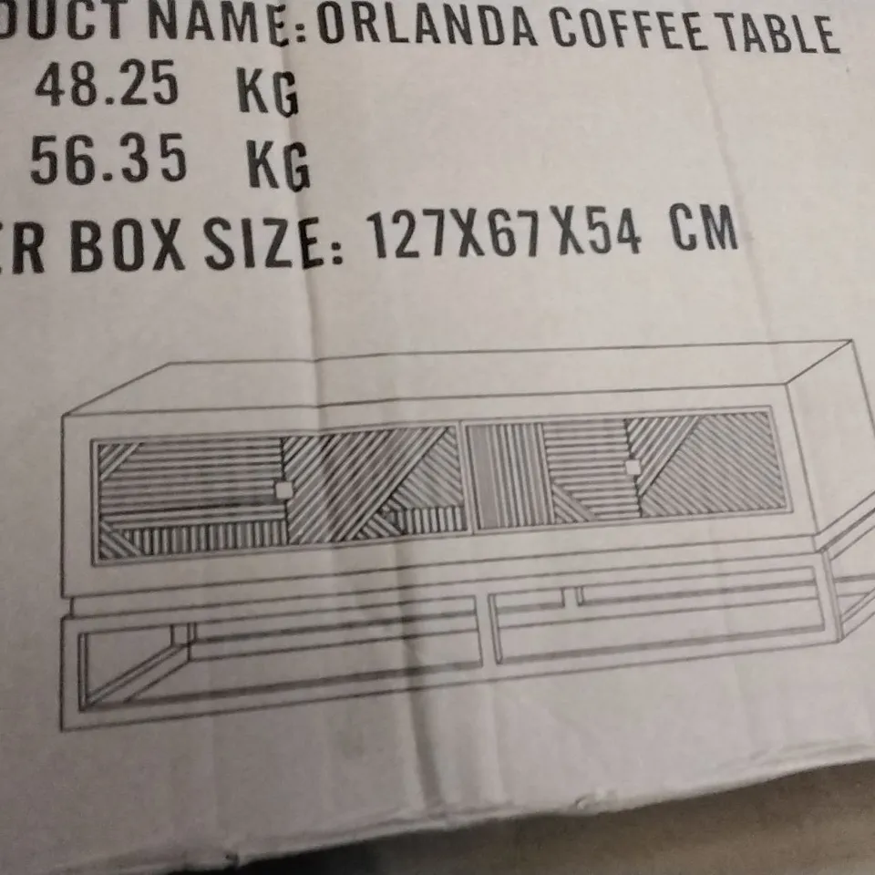 BOXED DERRY'S ORLANDA COFFEE TABLE - BLACK (1 BOX)