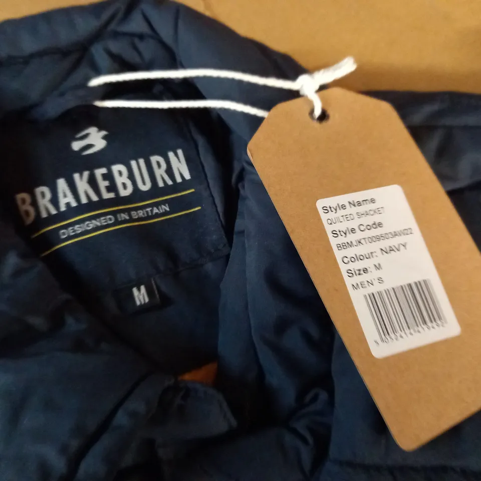 BRAKEBURN NAVY QUILTED SHACKET - M