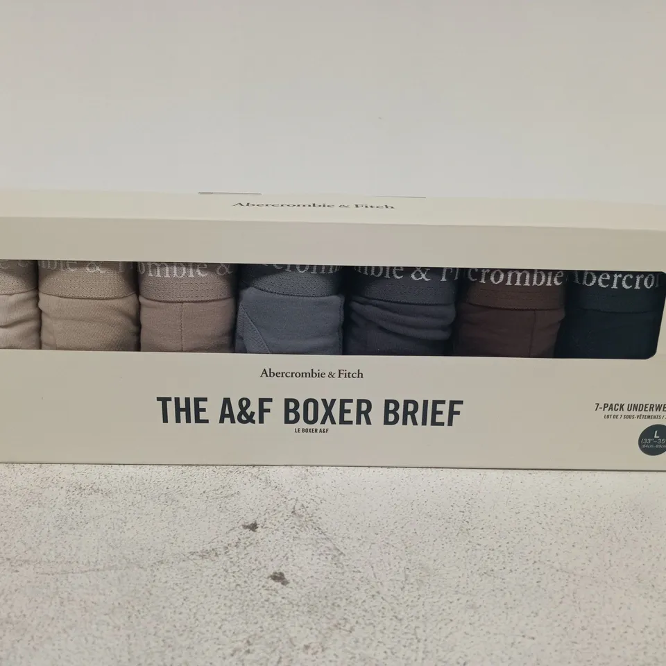 ABERCROMBIE & FITCH BOXER BRIEF 7-PACK – MEN'S UNDERWEAR - LARGE