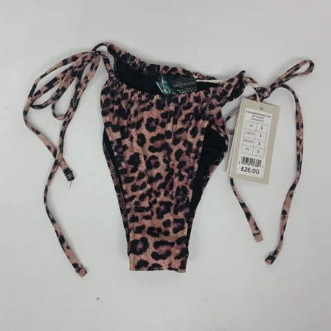 BRAVISSIMO COPACABANA RUCHED TIE SIDE IN ANIMAL PRINT SIZE SMALL