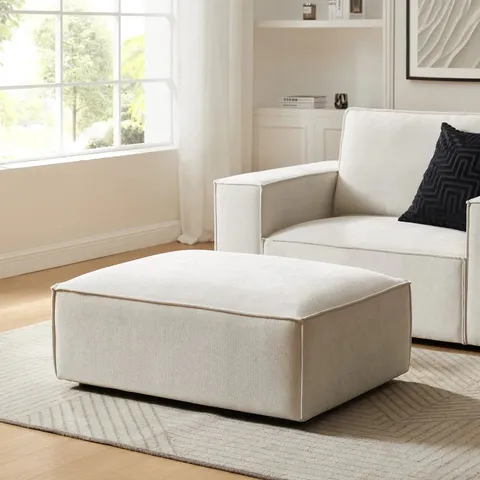 BOXED DUSK BROOKLYN POUFFE - IVORY (1 BOX)