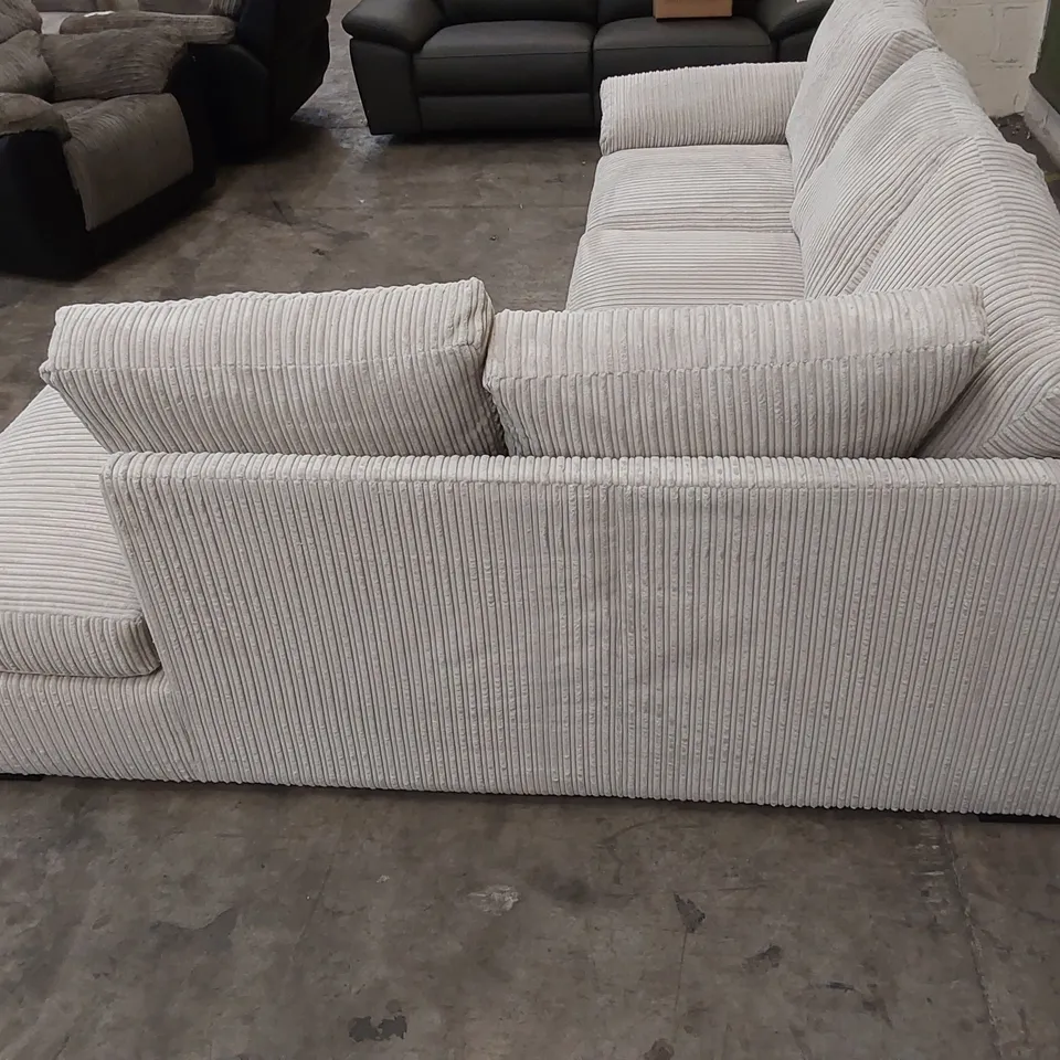 DESIGNER AMALFI STANDARD FABRIC UPHOLSTERED CORNER CHAISE SOFA