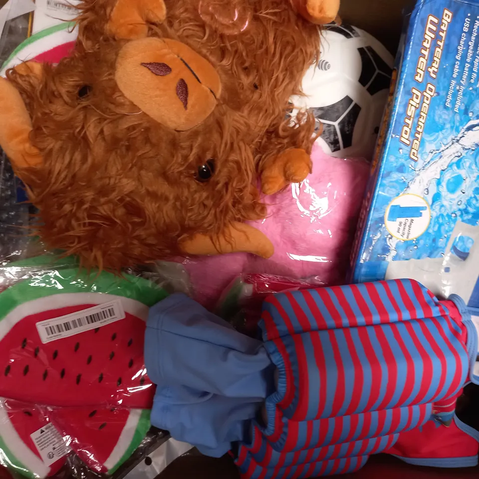 BOX OF APPROXIMATELY 20 ASSORTED TOYS AND GAMES TO INCLUDE HEADS & TAILS, MAMMOTH PAIRS, NUMBER BLOCKS, ETC - COLLECTION ONLY