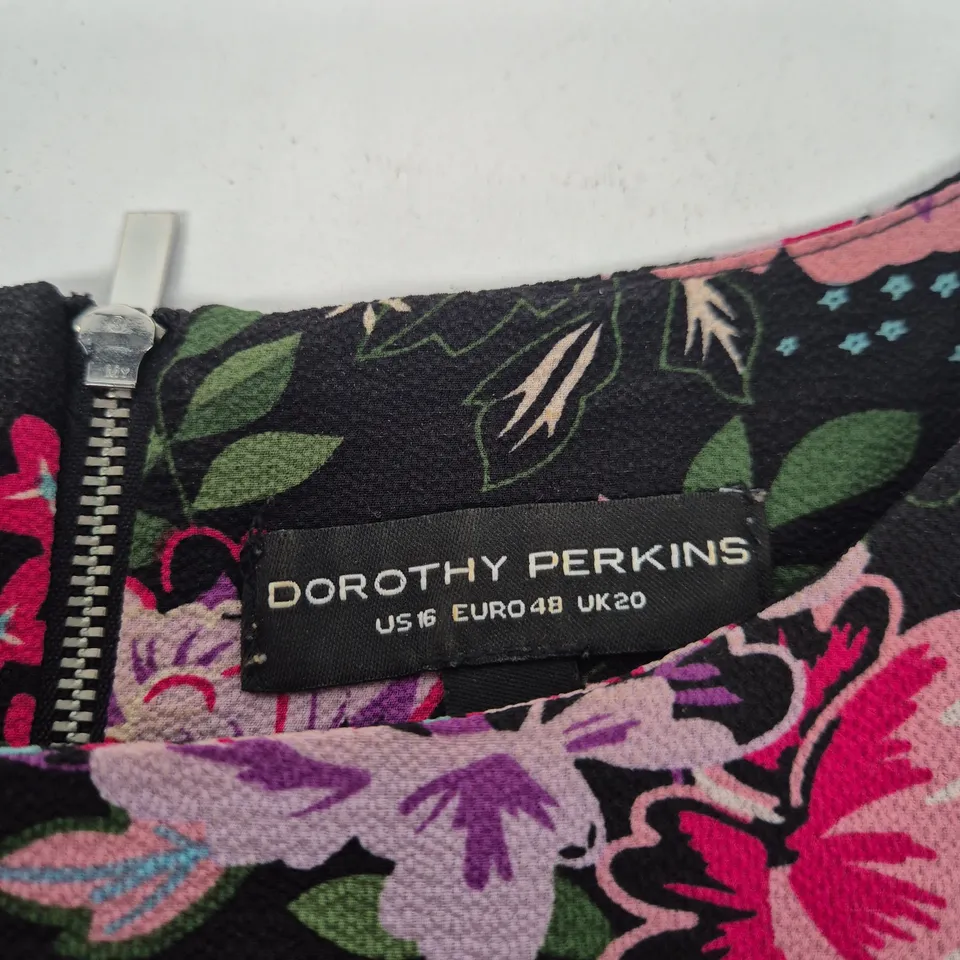 DOROTHY PERKINS WOMEN'S FLORAL ZIP-FRONT DRESS, UK 20 (US 16, EU 48)