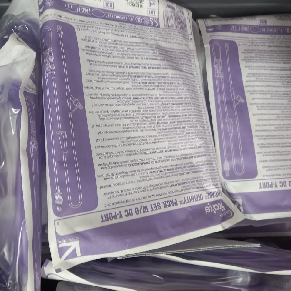 LOT OF APPROXIMATELY 15 X NUTRICIA FLOCARE INFINITY PACK SET W/O DC Y-PORT