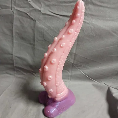 TEXTURED PINK DILDO WITH PURPLE BASE – ADULT SEX TOY