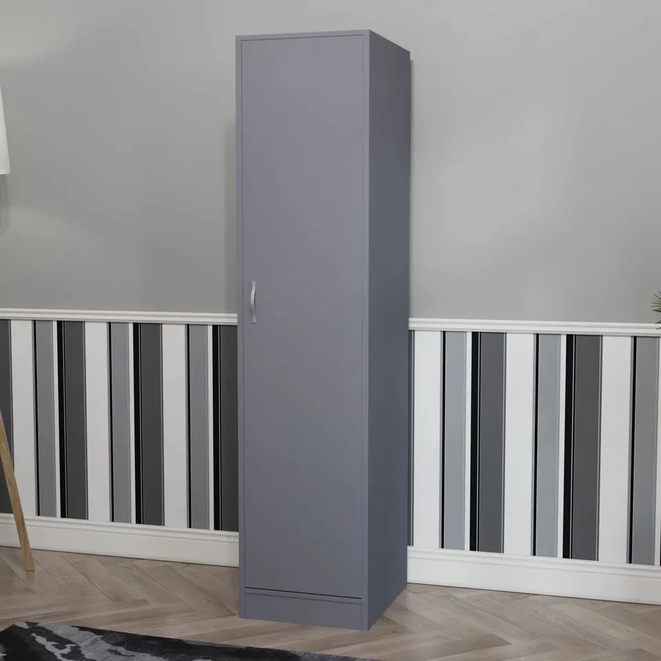 BOXED MAYBERY 1 DOOR WARDROBE, WITH SHELF & HANGING RAIL BEDROOM STORAGE - PINE (1 BOX)