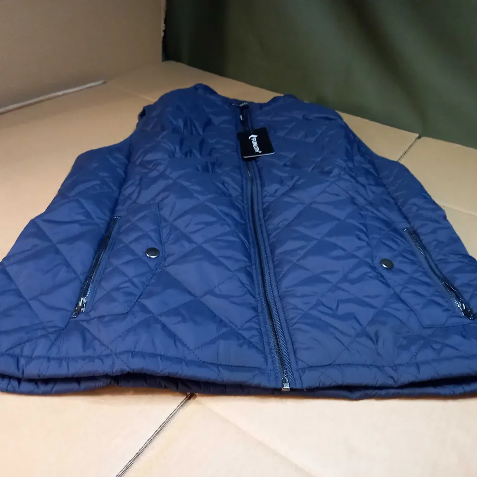 DESIGNER NAVY GUILTED GILET - LARGE