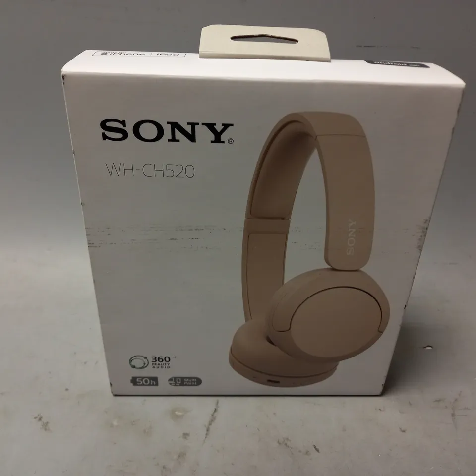 BOXED AND SEALED WH-CH520 HEADPHONES IN BEIGE