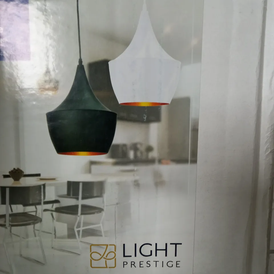 BOXED SAEZ LIGHT WHITE NOVELTY CEILING PENDANT -24CM W/ 24CM D
