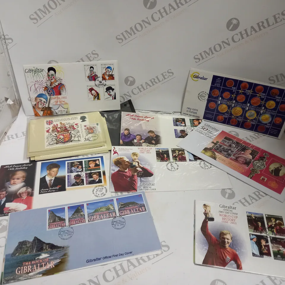 BOX OF APPROX 100 ASSORTED STAMPS FROM VARIOUS COUNTRIES AND DATE RANGES
