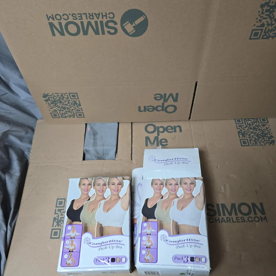 COMFORTISSE PUSH-UP BRA – PACK OF 3 (2 BOXES) – SIZE UK 34 UK M (EU 90 CM) – WOMEN'S LINGERIE