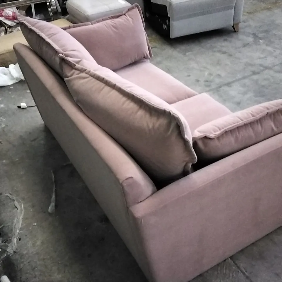 THE LOUNGE COMPANY SUNSET PINK 2 SEATER PLUSH SOFA