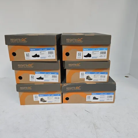 LOT OF 6 BRAND NEW BOXED PAIRS OF MENS REGATTA BOOTS