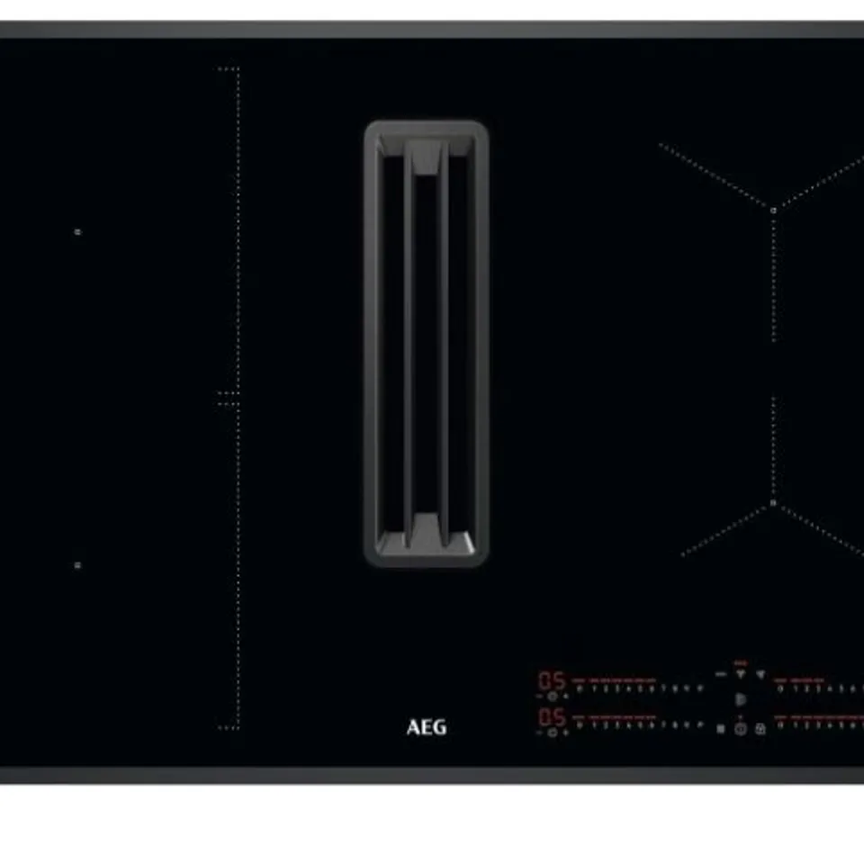 AEG 6000 SERIES SINGLE BRIDGE INDUCTION EXTRACTOR HOB 80cm RECIRCULATING Model CCE84543FB RRP £1666