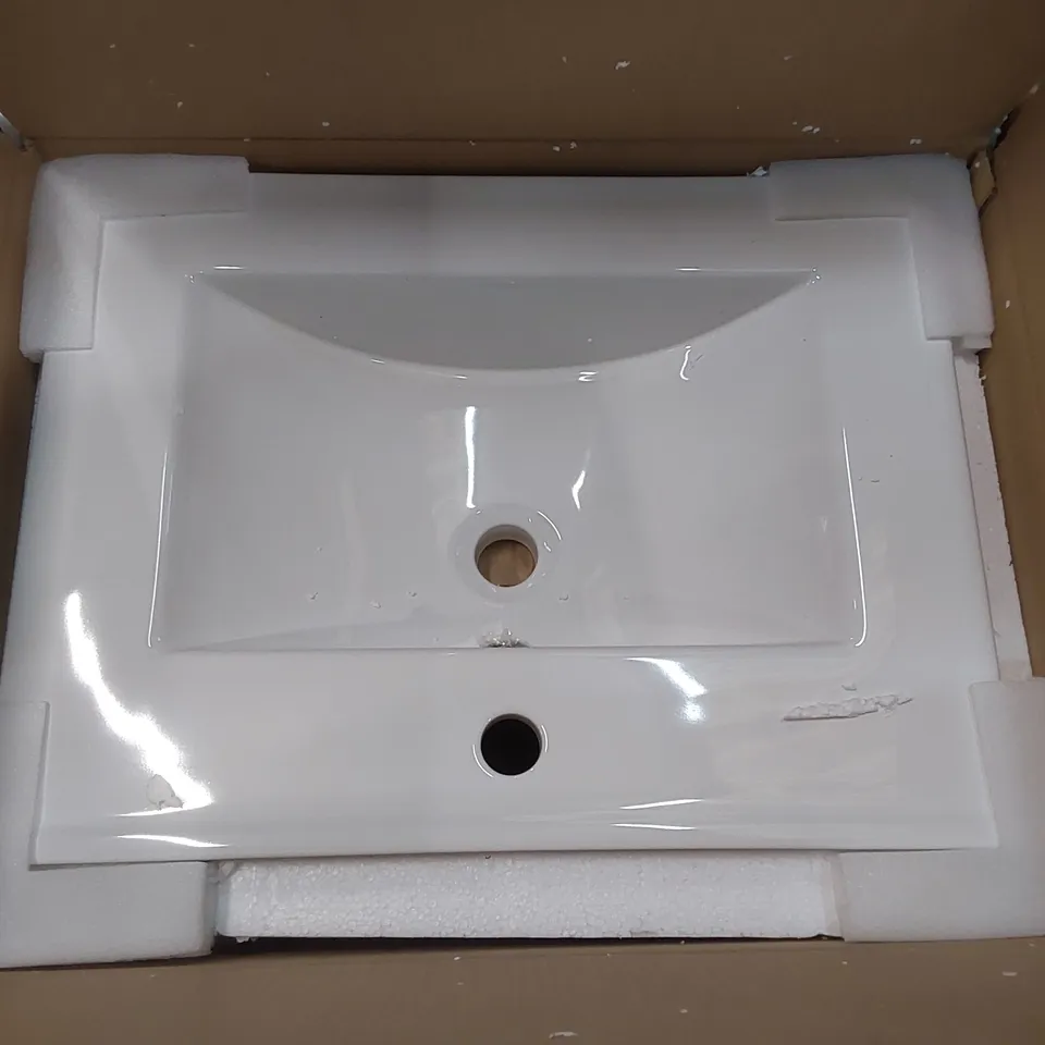 BOXED THIN BASIN IN WHITE - E-8003-60