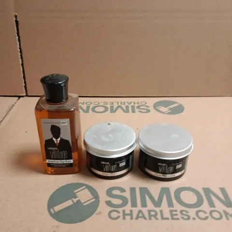 BOX OF 6 VINES VINTAGE HAIRCARE PRODUCTS TO INCLUDE HAIR AND SCALP TONIC, MAXI GUM AND FIBER POMADE