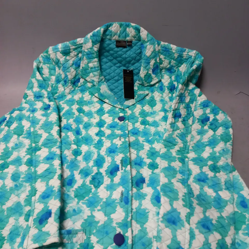 BRAND NEW SET OF 4 DESTELLO PADDED BUTTON JACKET IN CYAN - SIZE 10