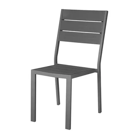 BOXED BOLERO VALLETTA SLATTED SIDE CHAIRS GREY (4 PACK)