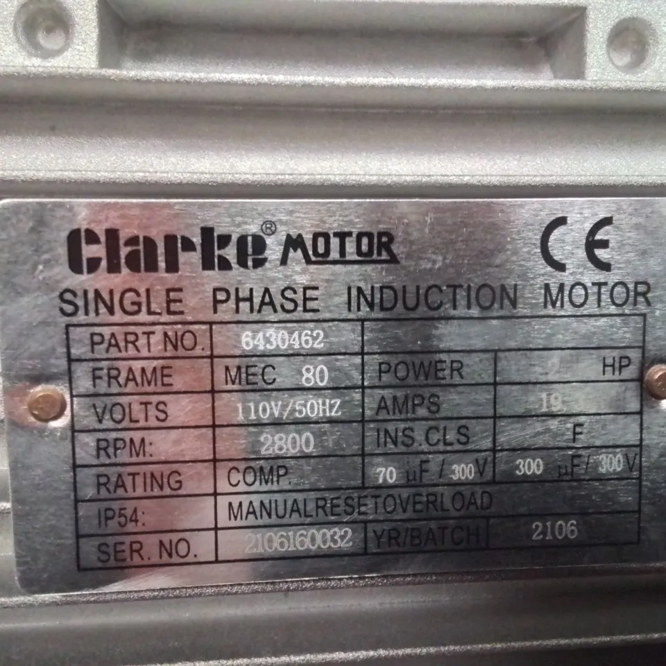 CLARKE SINGLE PHASE INDUCTION MOTOR 
