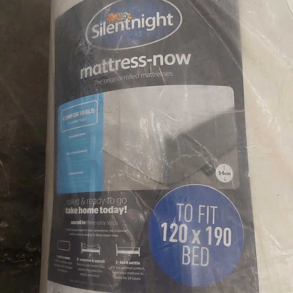 QUALITY BAGGED AND ROLLED SILENTNIGHT 120cm SMALL DOUBLE SIZED MATTRESS 