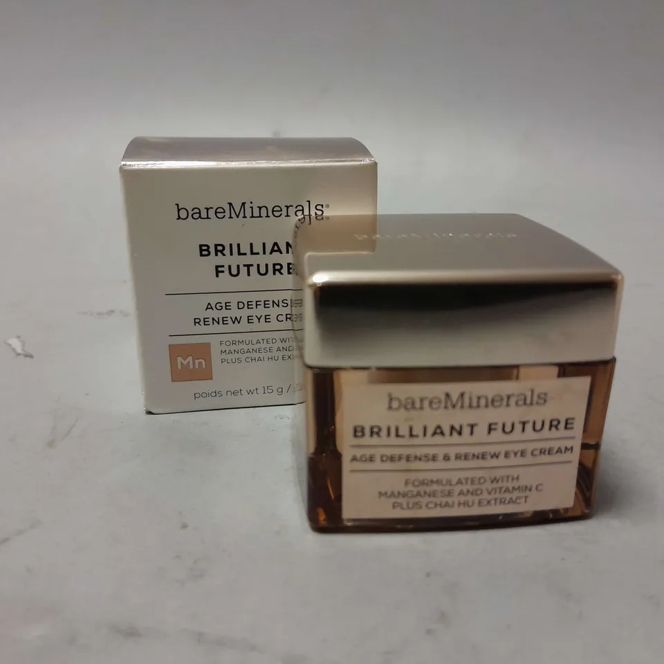 BAREMINERALS BRILLIANT FUTURE AGE DEFENSE AND RENEW EYE CREAM, 0.5 OUNCE
