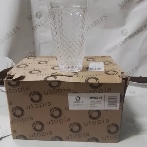 BOXED UTOPIA DIABLO HI BALL GLASSES APPROXIMATELY 5