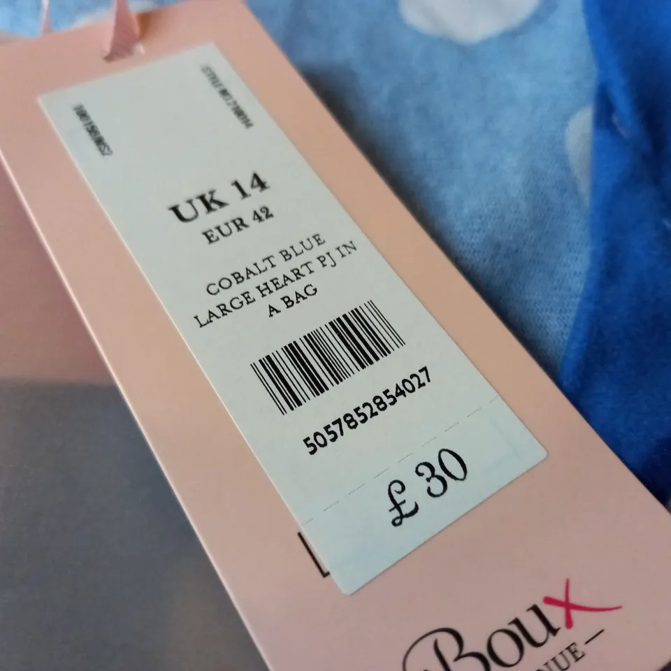 BOUX AVENUE PNK HEART PYJAMAS IN A BAG - UK 14