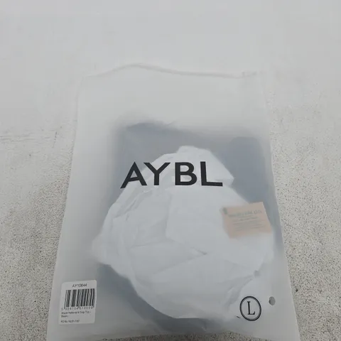 BAGGED AYBL HALTERNECK CROP TOP – BLACK - SIZE LARGE 