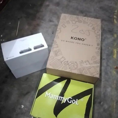 PALLET OF HOUSEHOLD ITEMS TO INCLUDE TURNTABLE SYSTEM, SUITCASE, ROLLER SKATES, MUTE SEAT COVER AND OTHER ASSORTED ITEMS...