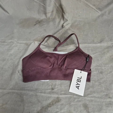 AYBL EMPOWER SEAMLESS SPORTS BRA IN COCOA BROWN SIZE XS