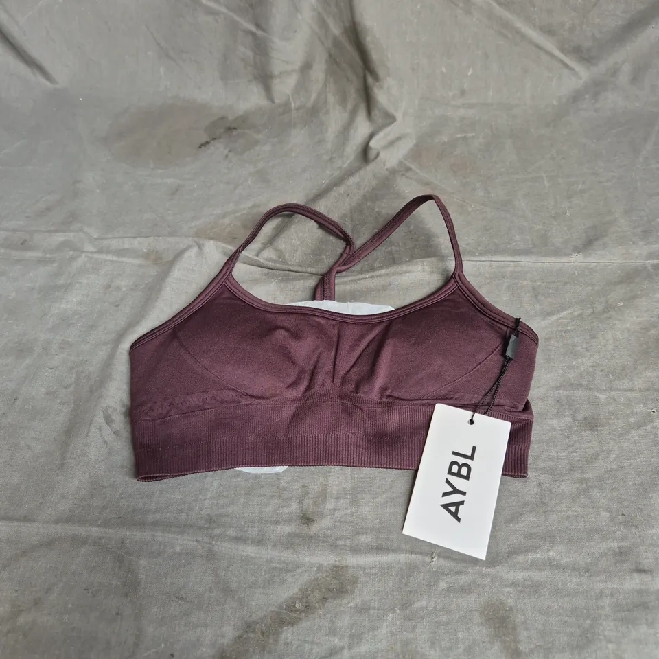 AYBL EMPOWER SEAMLESS SPORTS BRA IN COCOA BROWN SIZE XS