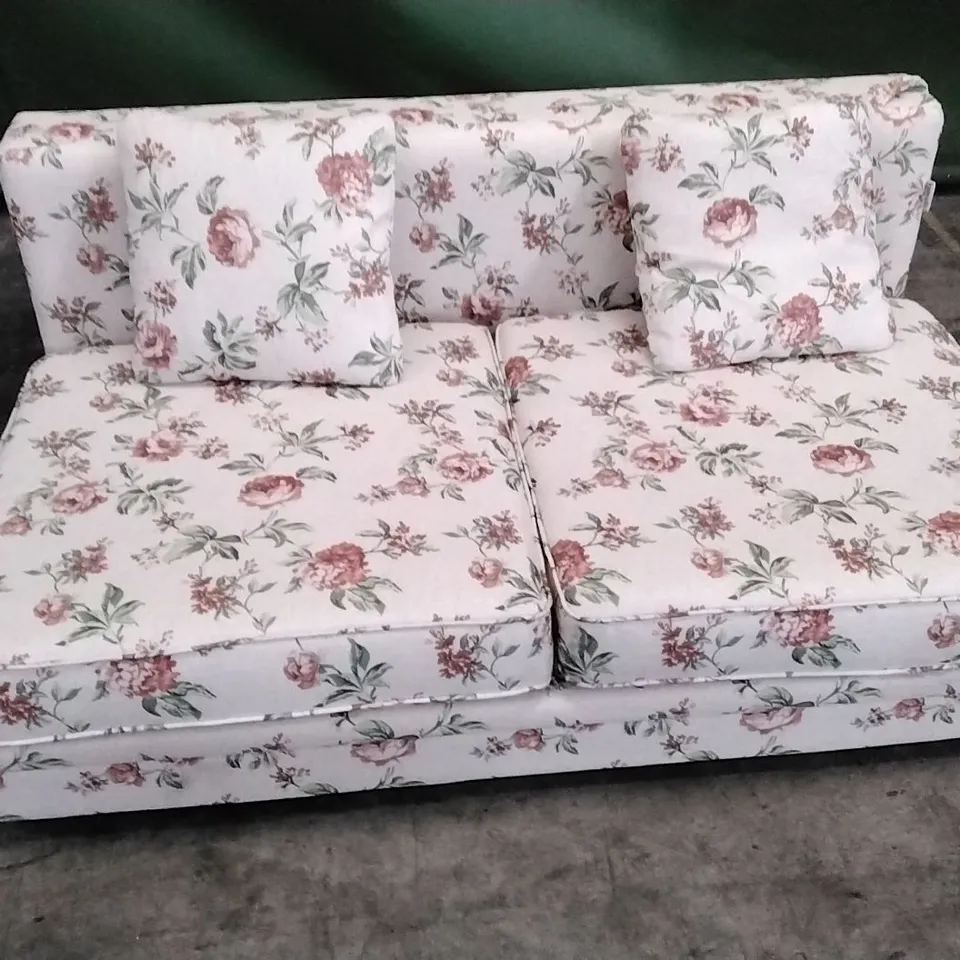 DESIGNER 2 SEATER FLORAL PATTERNED SOFABED