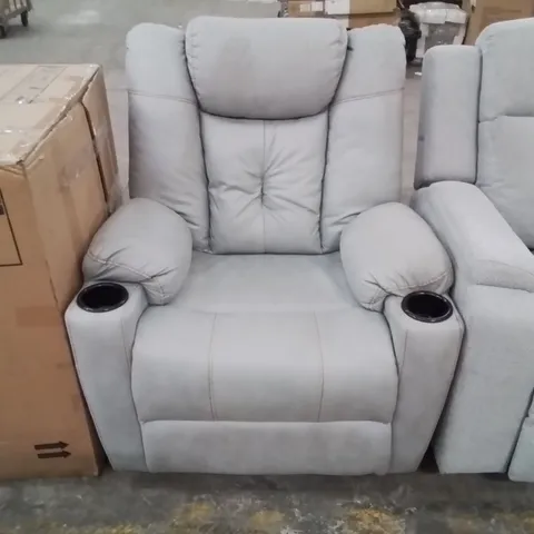 DESIGNER FABRIC ROCKING MANUAL RECLINER CHAIR