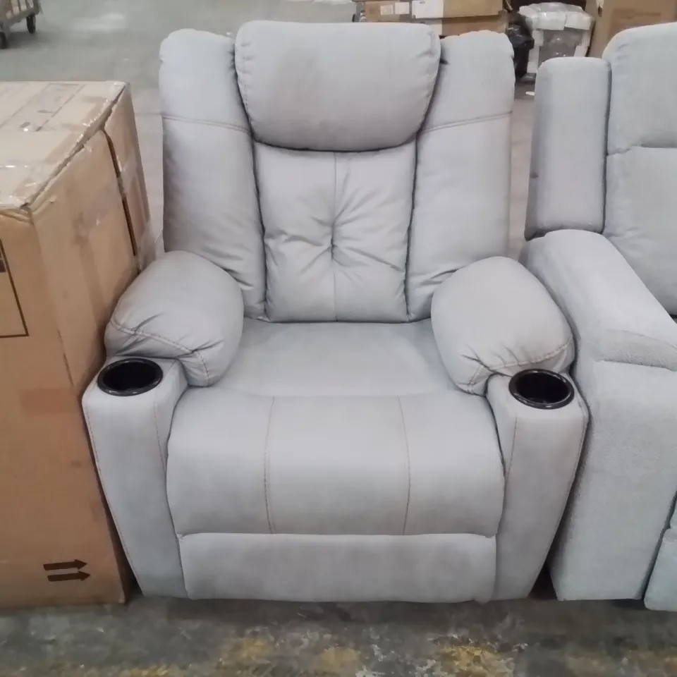 DESIGNER FABRIC ROCKING MANUAL RECLINER CHAIR