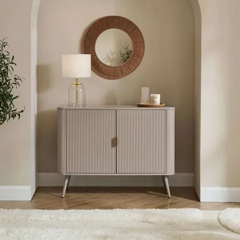 BOXED DUSK HATTIE 2 DOOR SIDEBOARD - TAUPE (1 BOX)