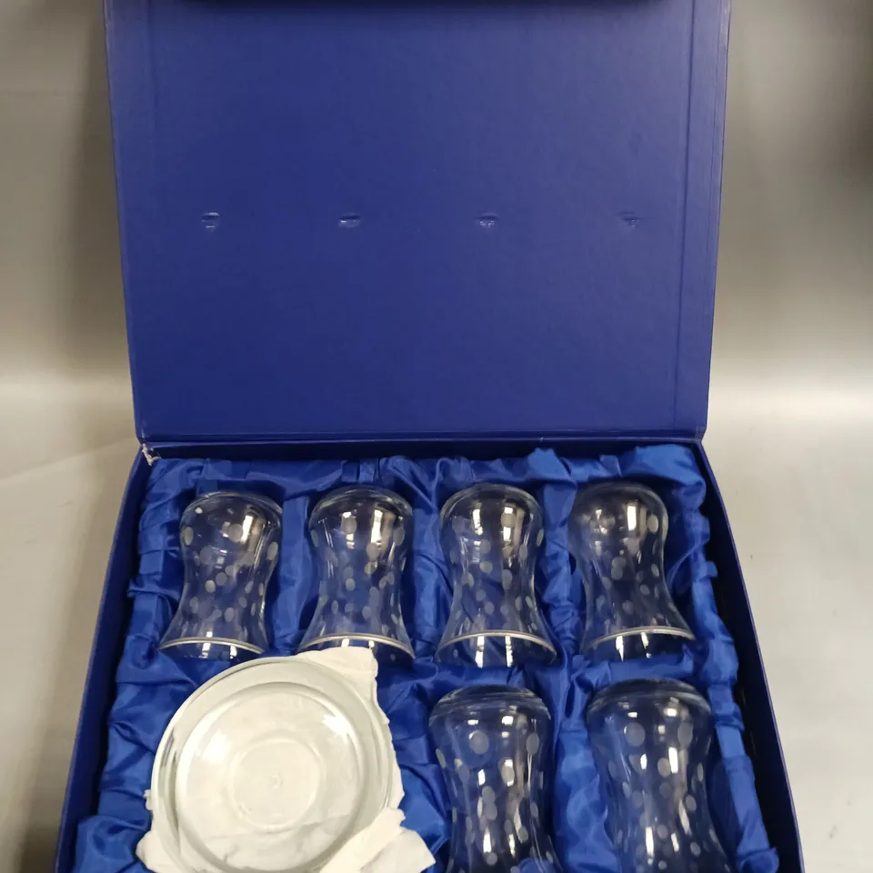 BOXED EURO KLASS TURKISH TEA SET - COLLECTION ONLY 