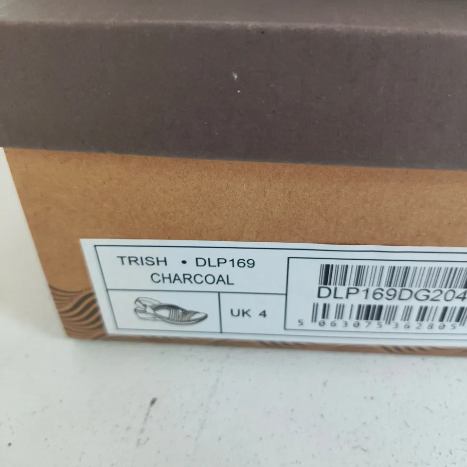 DUNLOP TRISH DLP169 CHARCOAL SANDALS – UK 4